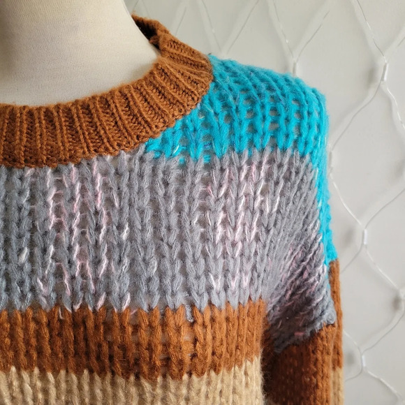 Gigio Sweater / Striped & Colorful / Oversized Small - Picture 3 of 6
